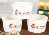 tasses de papier jetables de crème glacée 16oz avec le logo recyclable de couvercles imprimées