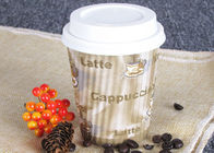 Heat Insulated Throw Away Coffee Cups With Lids , FDA Approved Paper