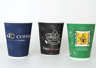 Biodegradable Paper Drinking Cup To Go With 3- Layer Wall , Heat Resistant