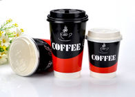 Heat Resistant Paper Drinking Cup / Christmas Paper Cups For Hot Drinks