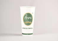 600ml Coffee Disposable Paper Cups Full Color Printing With Sleeves And Covers