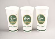 600ml Coffee Disposable Paper Cups Full Color Printing With Sleeves And Covers