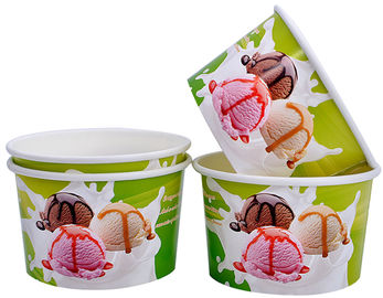 Chine Tasses de papier de yogourt glacé à mur unique, conteneurs de papier de pinte de crème glacée usine