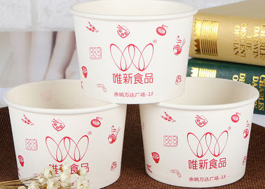 Chine Grande tasse chaude jetable faite sur commande de nourriture de cuvettes de papier avec le couvercle en plastique usine