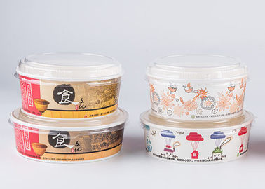 Bols de soupe de papier biodégradables avec le style personnalisé par couvercles 6 - impression de couleur