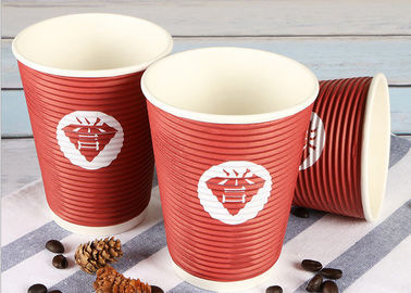 Tasses de café écologiques à emporter, tasses chaudes jetables rouges de boisson