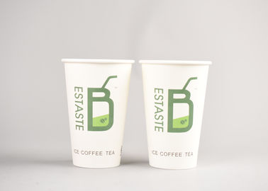 Tasses chaudes jetables recyclables des boissons 16oz pour le thé, logo de marquage à chaud