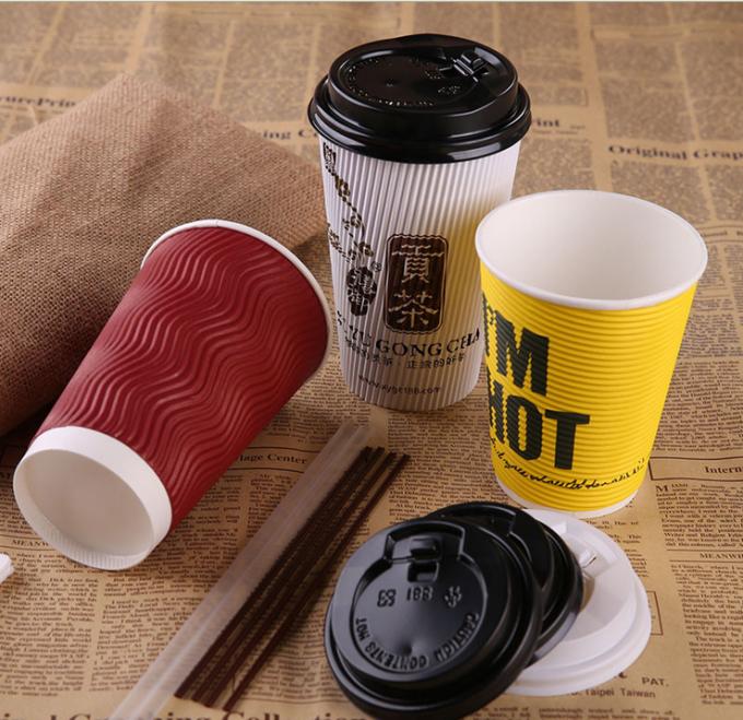 Tasse de papier écologique de boissons, OEM à emporter fait sur commande de forme de tasses de café