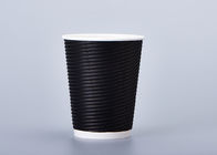 Single PE Coated 8 Oz Kraft Ripple Cups For Hot Coffee , Size Customized