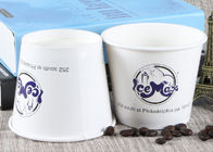 White Branded Ice Cream Cups Biodegradable Hot Soup Cups For Wedding / Party