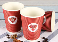 Chine Tasses de café écologiques à emporter, tasses chaudes jetables rouges de boisson société