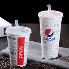 Branding Disposable Paper Water Cups For Cold Drinking / Beverages