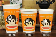 Branding Disposable Paper Water Cups For Cold Drinking / Beverages