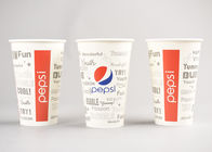 Logo Beautiful Cold Drink Paper Cups PE Coated For Coffee / Cola , FDA LFGB Listed